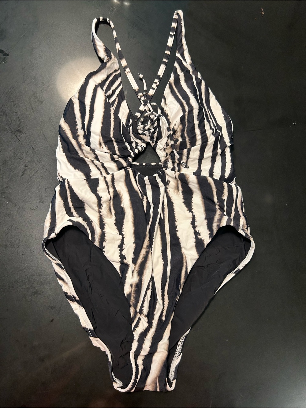 Seafolly Zebra Stripe One-Piece Swimsuit - Black & White